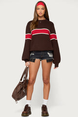 Nautical Striped Oversized Sweater