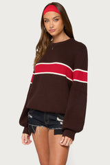 Nautical Striped Oversized Sweater