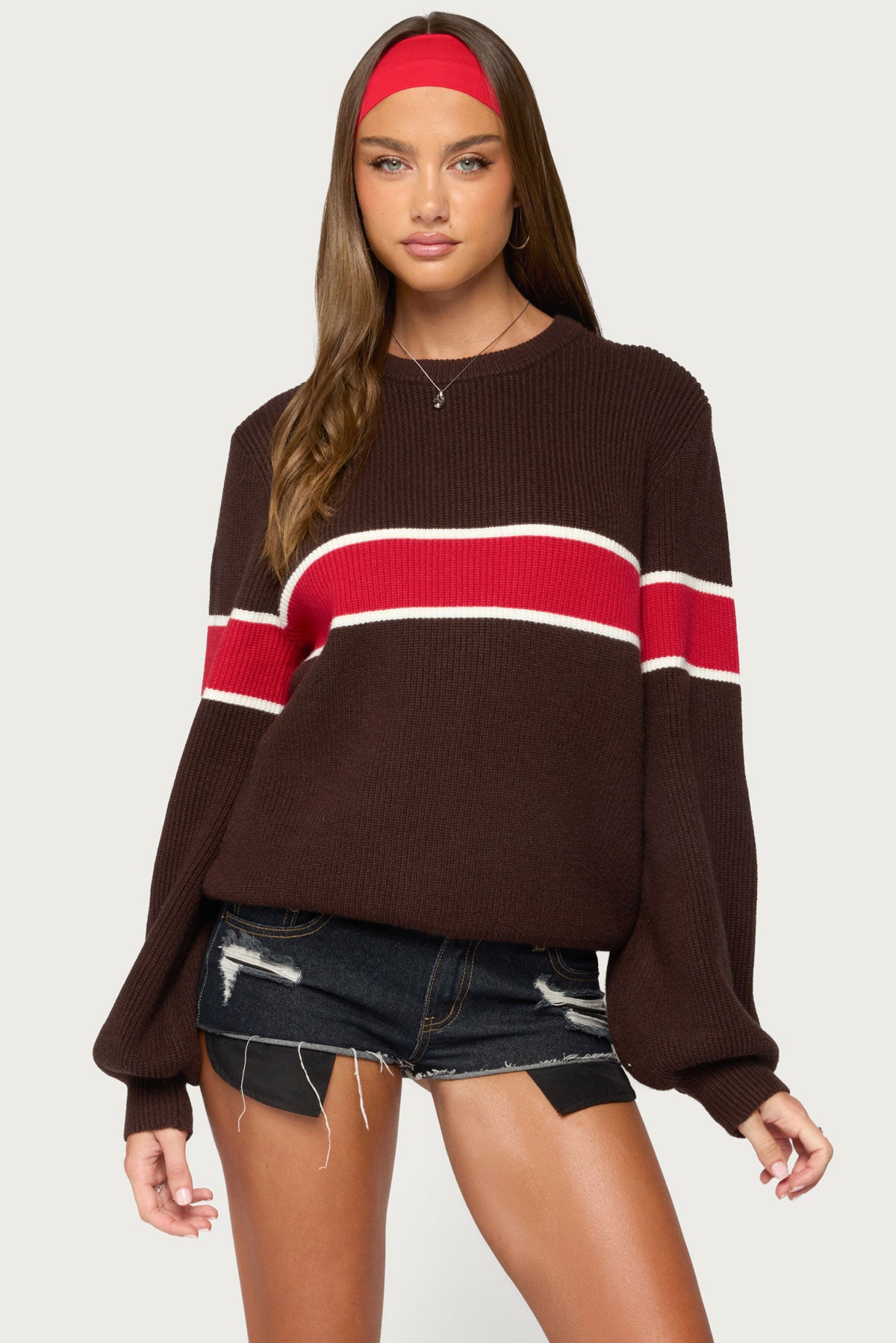 Nautical Striped Oversized Sweater