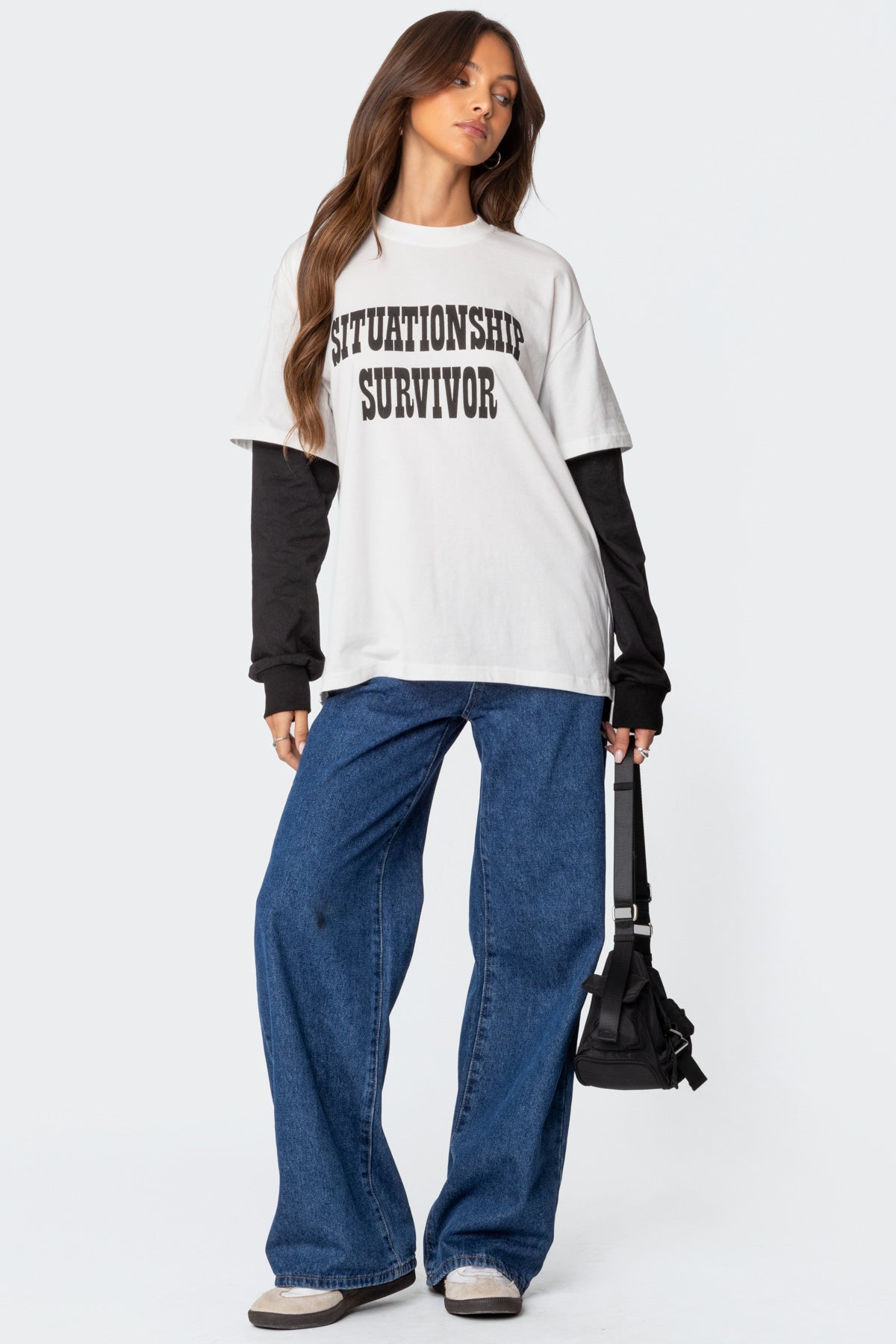 Situationship Oversized Layered T Shirt