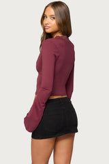 Tina Lacey Plunge Neck Top