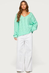 Inga Oversized Cable Knit Sweater