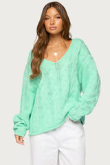 Inga Oversized Cable Knit Sweater