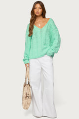 Inga Oversized Cable Knit Sweater