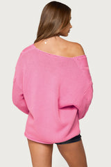 Inga Oversized Cable Knit Sweater