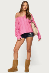 Inga Oversized Cable Knit Sweater