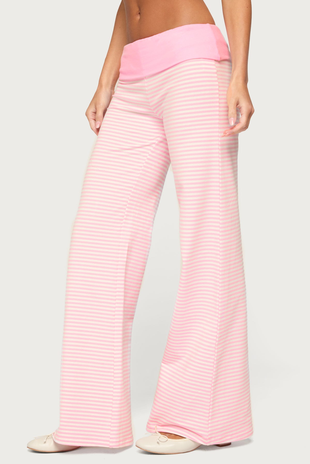 Meggy Striped Foldover Pants