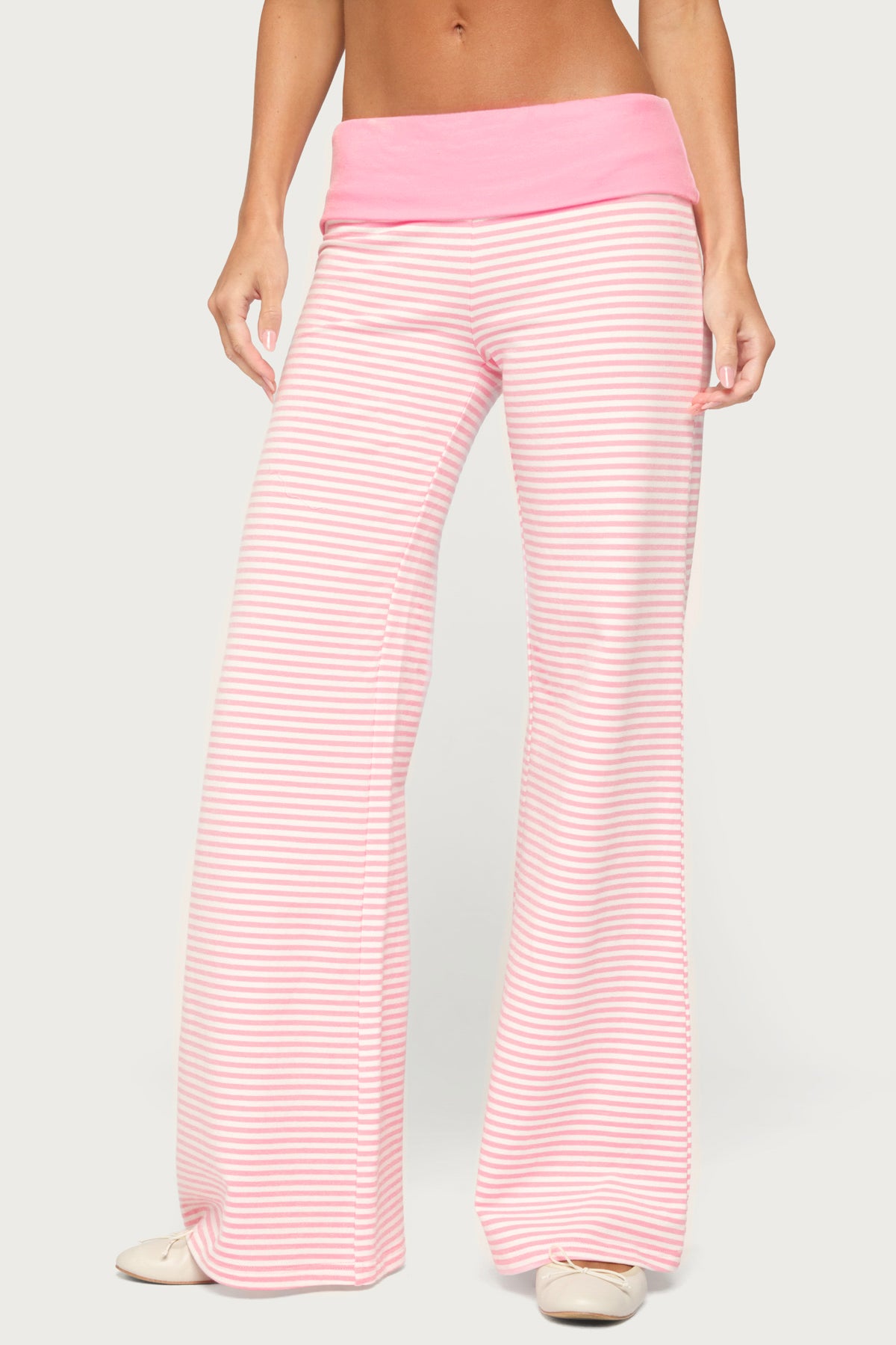 Meggy Striped Foldover Pants