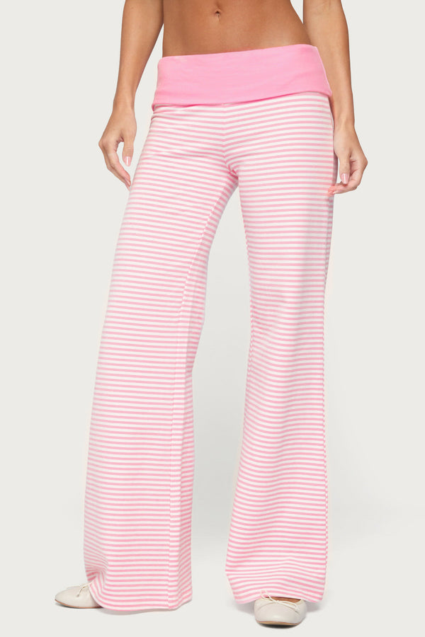 Meggy Striped Foldover Pants