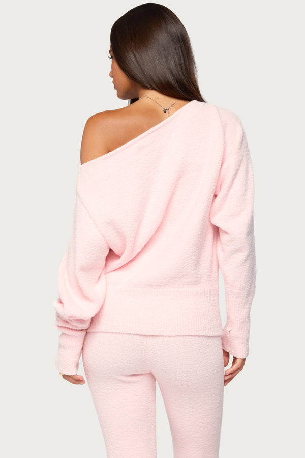 Plush Oversized Asymmetric Sweater