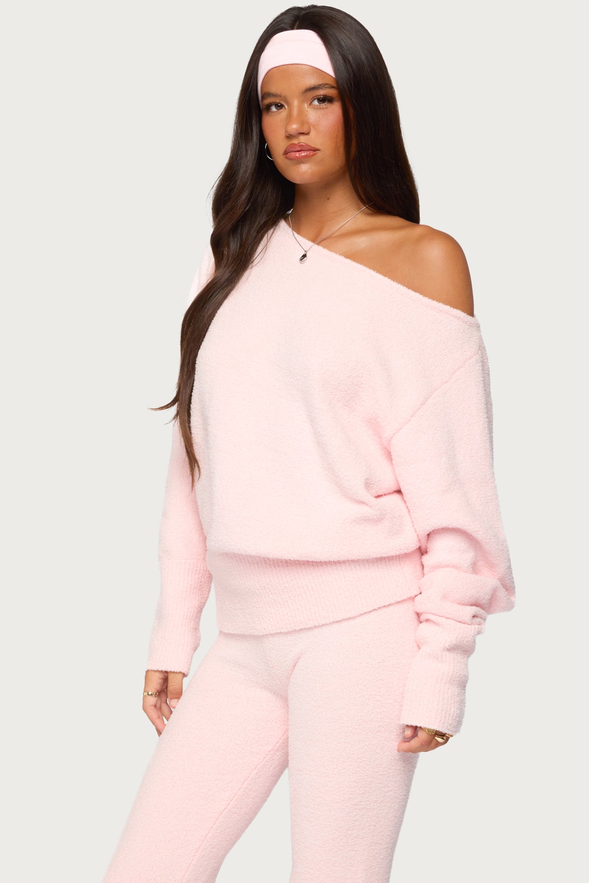 Plush Oversized Asymmetric Sweater