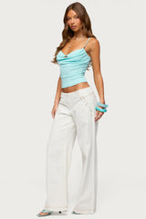 Kianni Low Rise Wide Leg Jeans