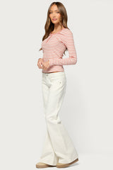 Roma Striped Henley Top
