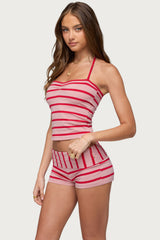 Lorenza Striped Halter Top