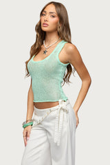 Eleora Sequin Knit Tank Top
