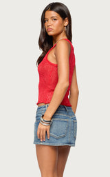 Eleora Sequin Knit Tank Top