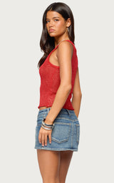 Eleora Sequin Knit Tank Top