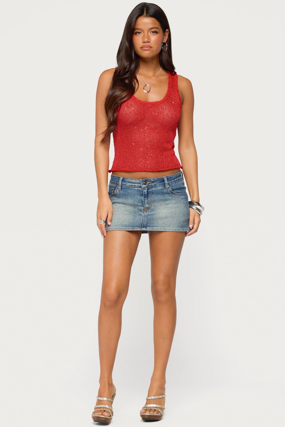 Eleora Sequin Knit Tank Top
