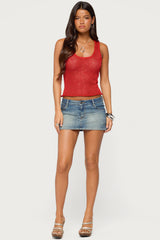 Eleora Sequin Knit Tank Top