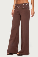 Reeva Polka Dot Foldover Pants