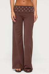Reeva Polka Dot Foldover Pants