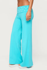 Reeva Polka Dot Foldover Pants
