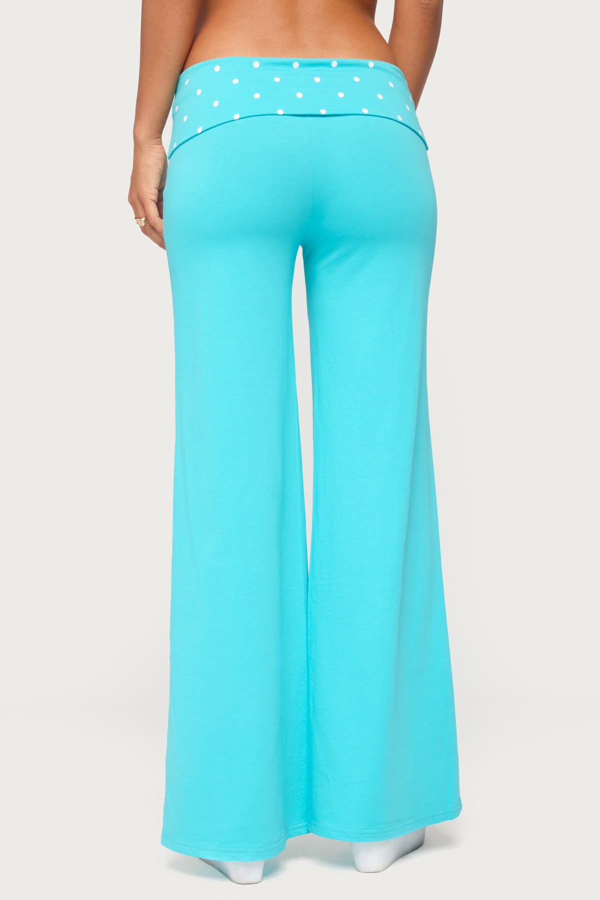 Reeva Polka Dot Foldover Pants