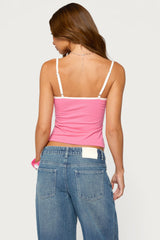 Rhoda Contrast Polka Dot Tank Top