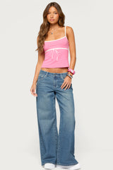 Rhoda Contrast Polka Dot Tank Top