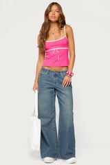 Rhoda Contrast Polka Dot Tank Top
