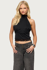 Sandra Lacey High Neck Halter Top