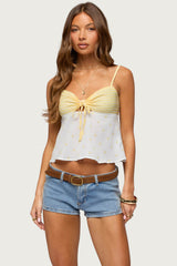 Tilly Mixed Print Top