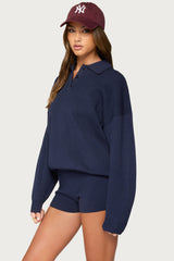 Lorie Oversized Knit Polo Sweater