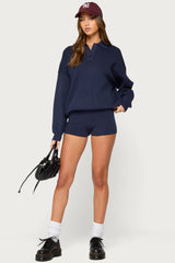 Lorie Mid Rise Ribbed Knit Shorts