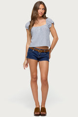 Rhory Pinstripe Babydoll Top