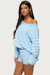 Saphi Striped Oversized Knit Sweater