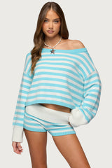 Saphi Striped Oversized Knit Sweater