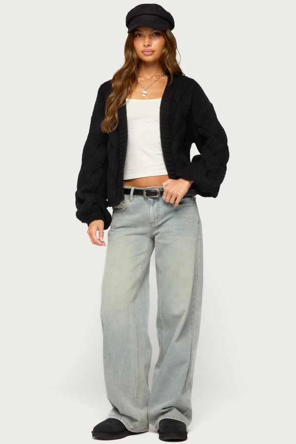Braiden Chunky Cable Knit Cardigan