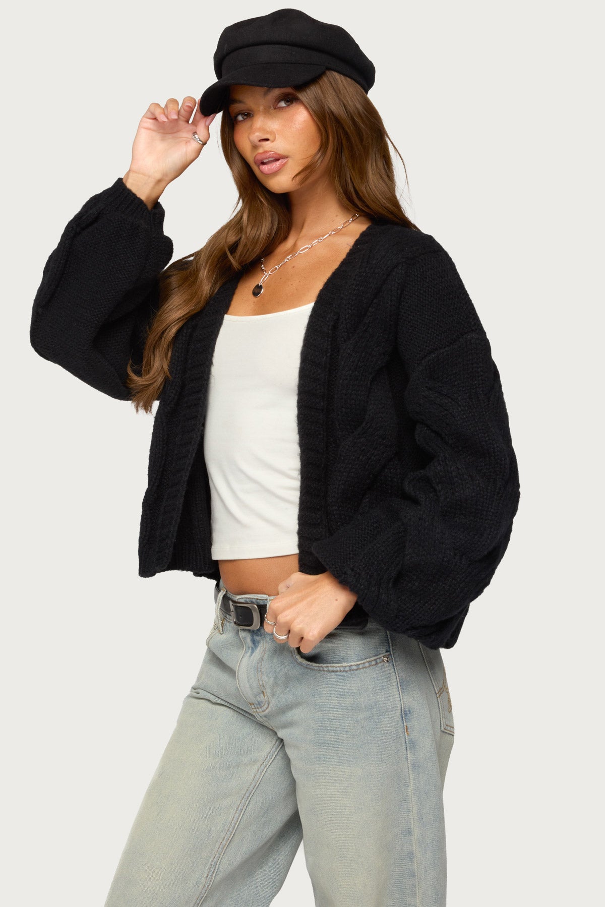 Braiden Chunky Cable Knit Cardigan