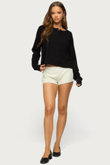 Deni Long Sleeve Henley Waffle Top