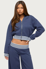 Eloura Stripey Zip Up Hoodie