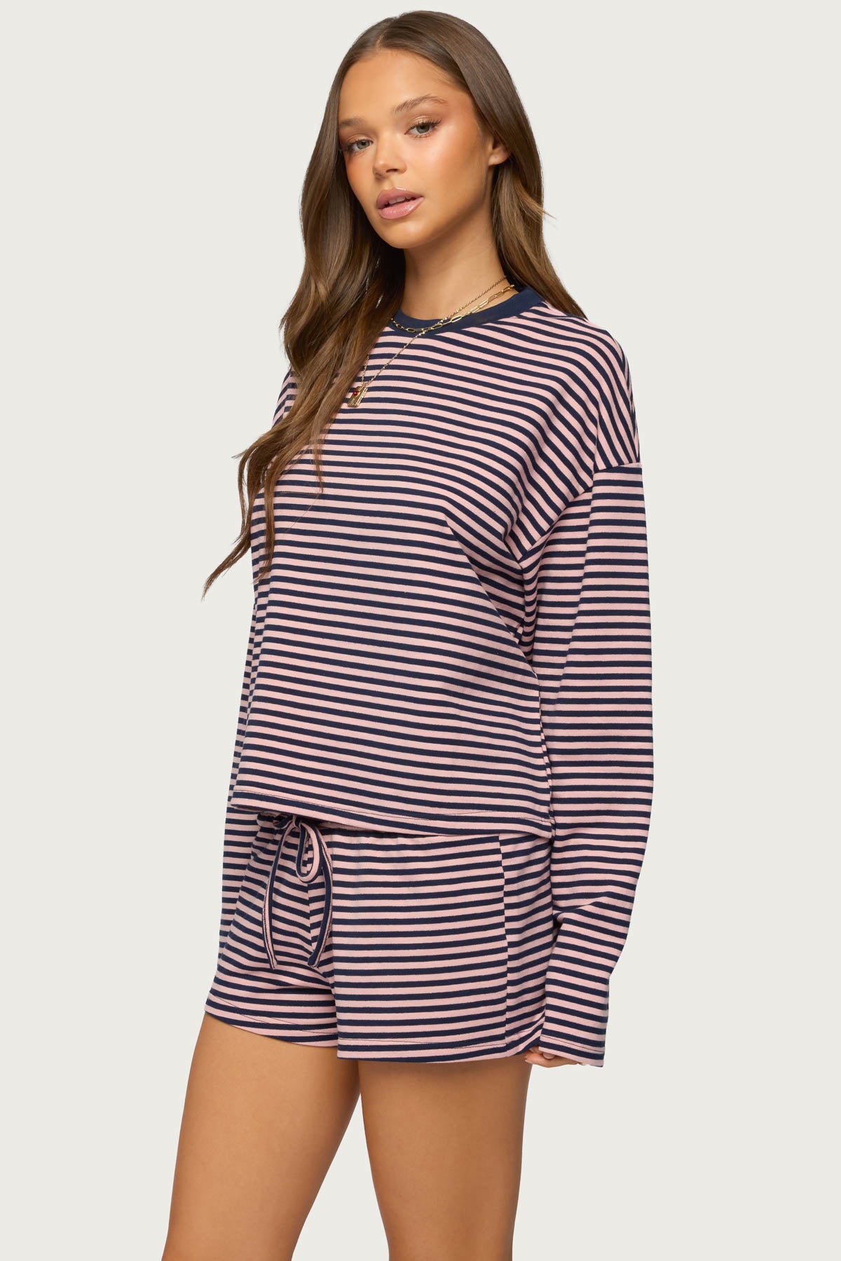 Jainee Striped Long Sleeve T Shirt