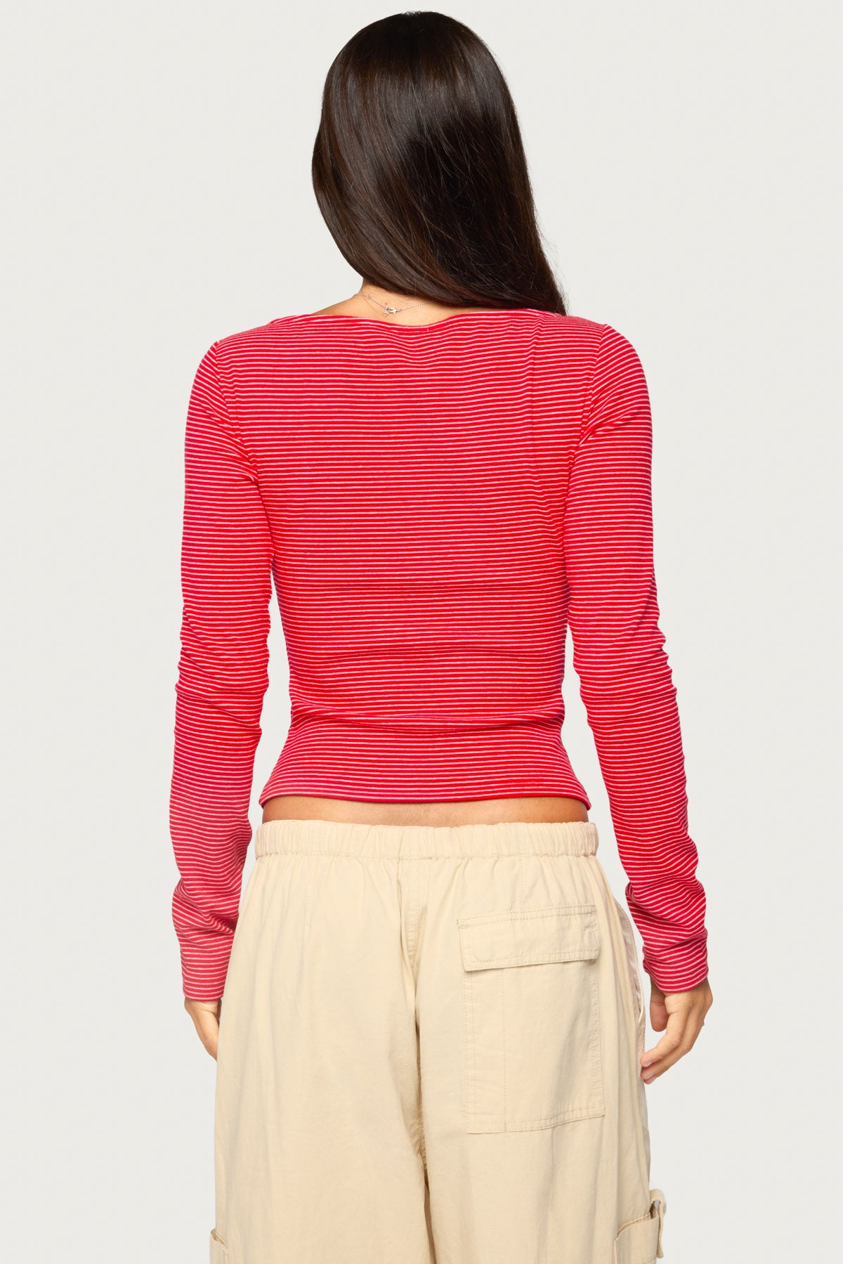 Loria Striped Boat Neck Top