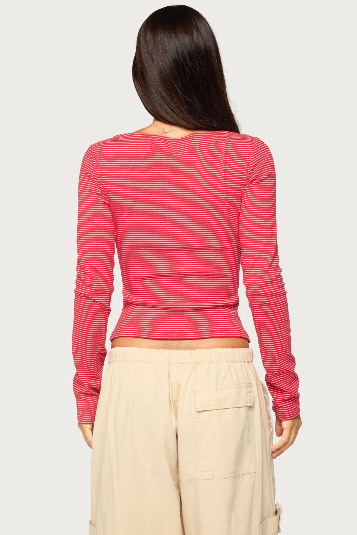 Loria Striped Boat Neck Top