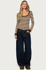 Rainey Striped Long Sleeve Top