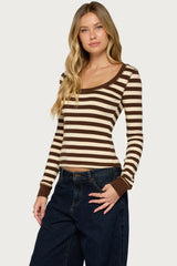 Rainey Striped Long Sleeve Top