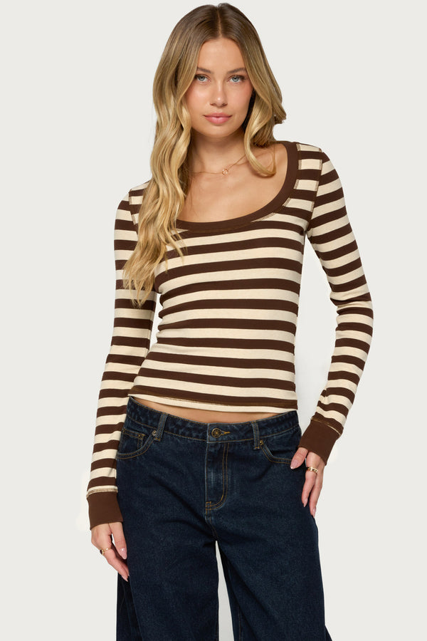 Rainey Striped Long Sleeve Top