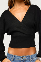 Lillia V Neck Wrap Sweater