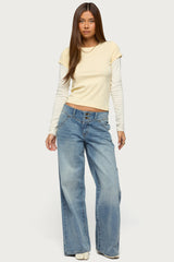 Meredith Low Rise Wide Leg Jeans