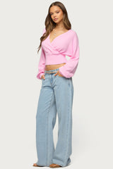 Lillia V Neck Wrap Sweater